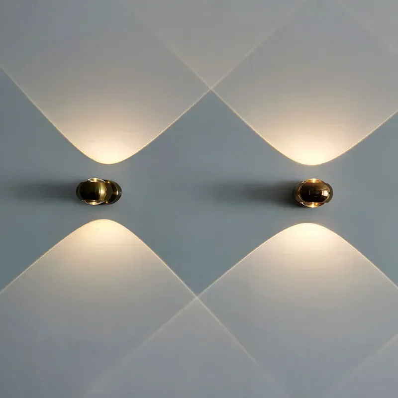 Lámpara de pared LED de vidrio de aluminio, accesorio de iluminación de diseño nórdico, moderno, para sala de estar, restaurante, dormitorio, pasillo y escalera