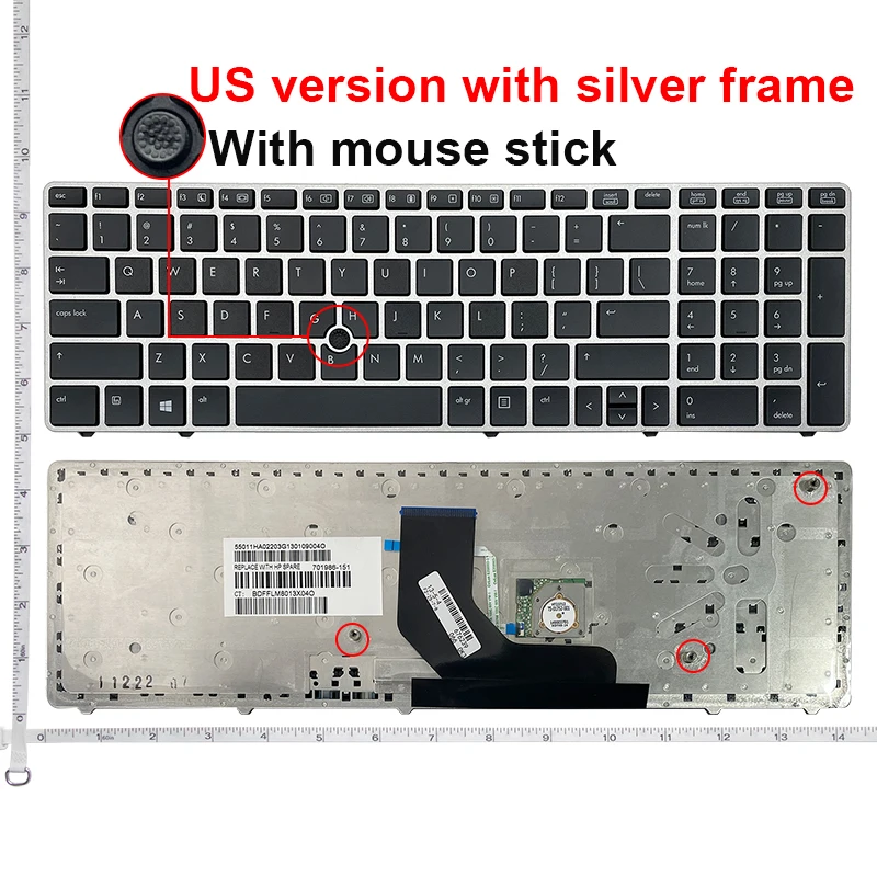 US Gray New English laptop keyboard FOR HP EliteBook 8560p 8570P 8560B 6560b 6565b