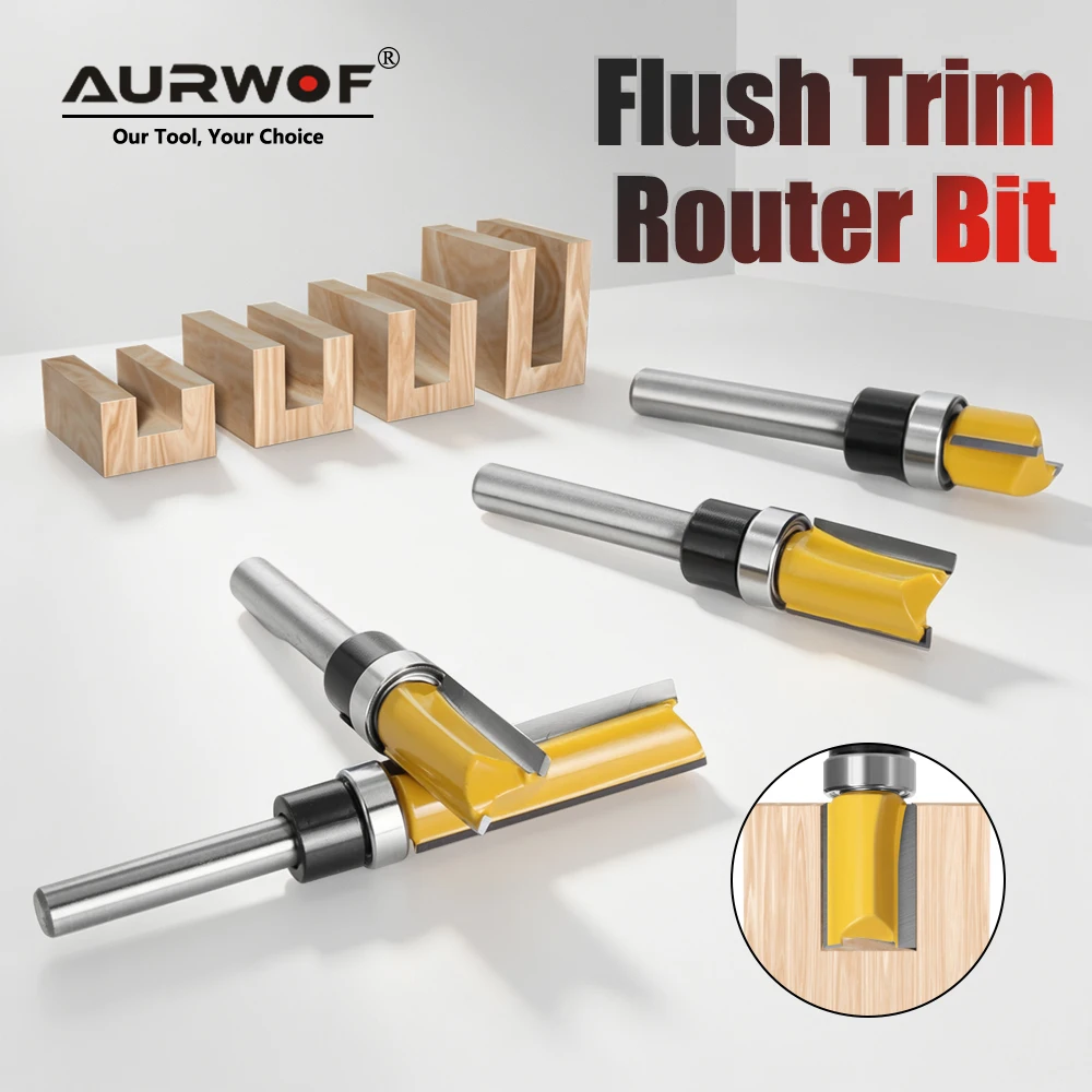 1pc 6.35mm Shank Straight Router Bit,Carbide Tipped Grooving Tool,Multiple Cutting Depths Available For Wood Routing & Slotting