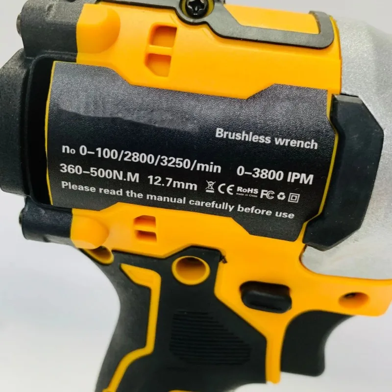 Pasuje do akumulatora Dewalt 18V 20V bezszczotkowy klucz udarowy śrubokręt elektryczny 500N.M 2-w-1 sterownik akumulatorowy naprawa elektronarzędzi