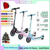 RCB Electric Scooter for Kids 6-12 year, 150W Motor - Max 16 km/h - Colorful LED Lights - Foldable - LED Display - Gift for Kids