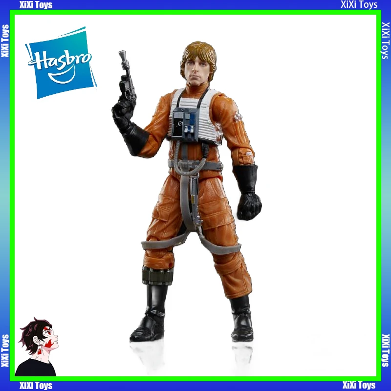 En Stock: Figura de Luke Skywalker de la Serie Negra de Star Wars de Hasbro, con Tarjeta Colgante, 6 Pulgadas, Colección Festiva, Regalo