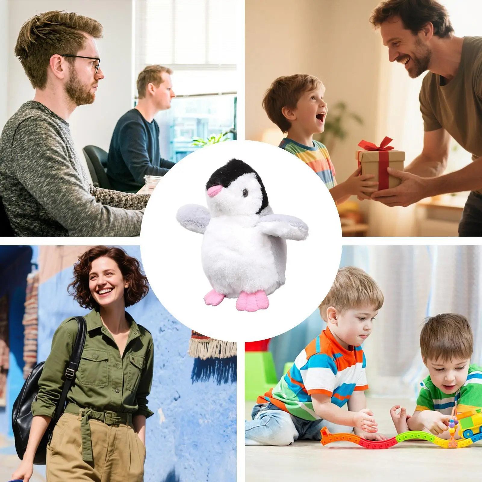 

Shoulder Plush Cute Magnetic Soft Fun Penguins Cartoon Doll Shoulder Dinosaurs Plush Charm For Children Men Women Kids Boys