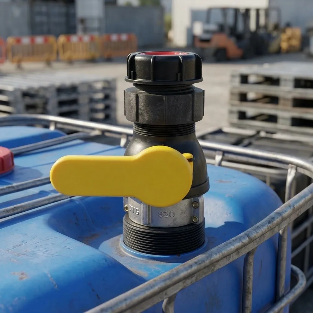 62mm Coarse Thread Ball Valve Adapter Supporting For IBC Tank Drainage and Compatible with Standard Containers