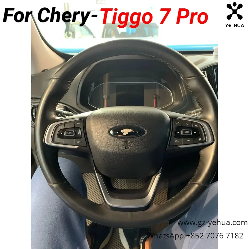 For Chery Tiggo Logo For CHERY TIGGO 3 4 5 7 PRO 8 Arrizo Eastar Maxime Transcom Steering Wheel Black Badge Logo Emblem Cover