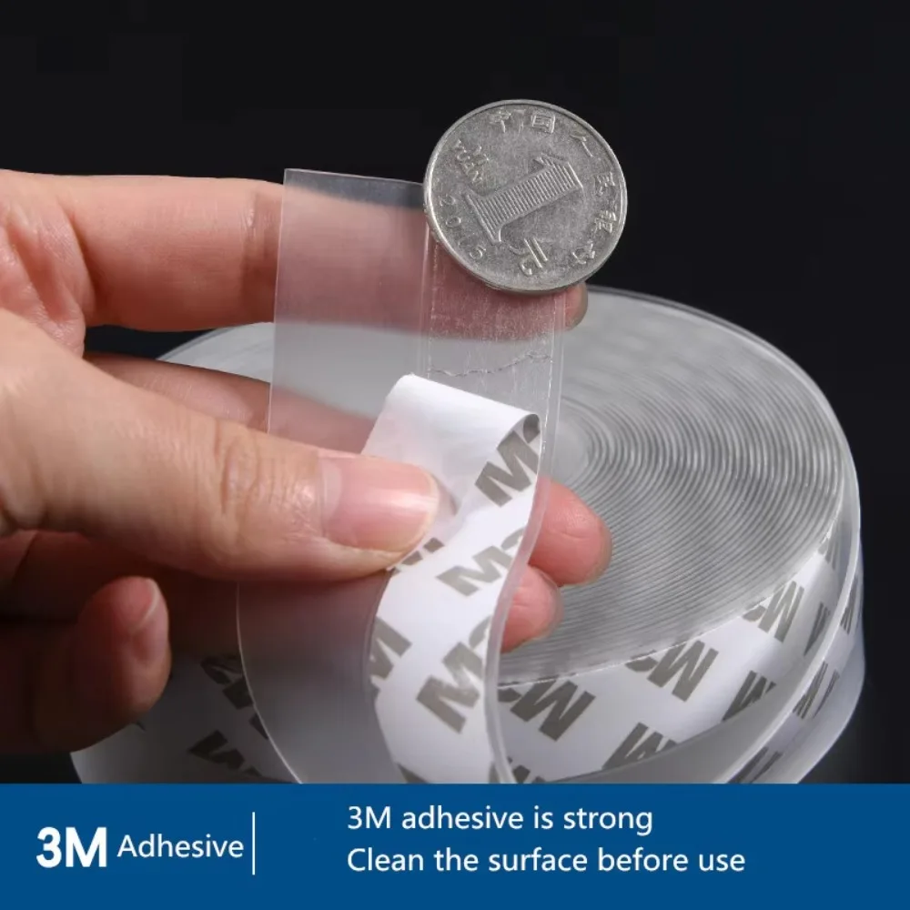 5M Silicone Self-Adhesive Door Weather Stripping Window Seal Strip Sealing Sticker Tape Door Draft Stopper Dustproof Insectproof