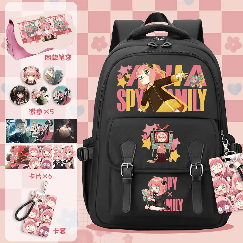 Spy X Family Merchandise Aniya Cigua Student Female Large Backpack Elementary Middle High School Cartoon Anime