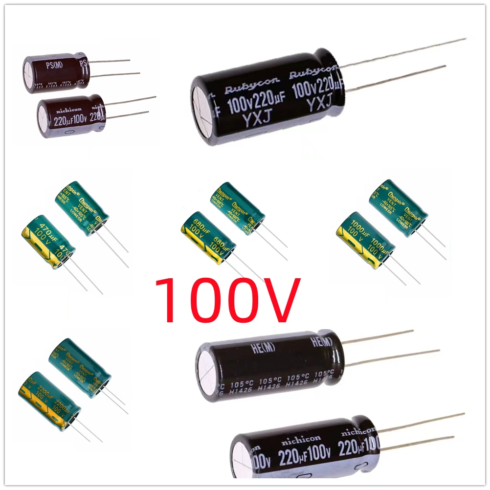 10/50/100Pcs/Lot 100V 10uF DIP High Frequency Aluminum Electrolytic Capacitor