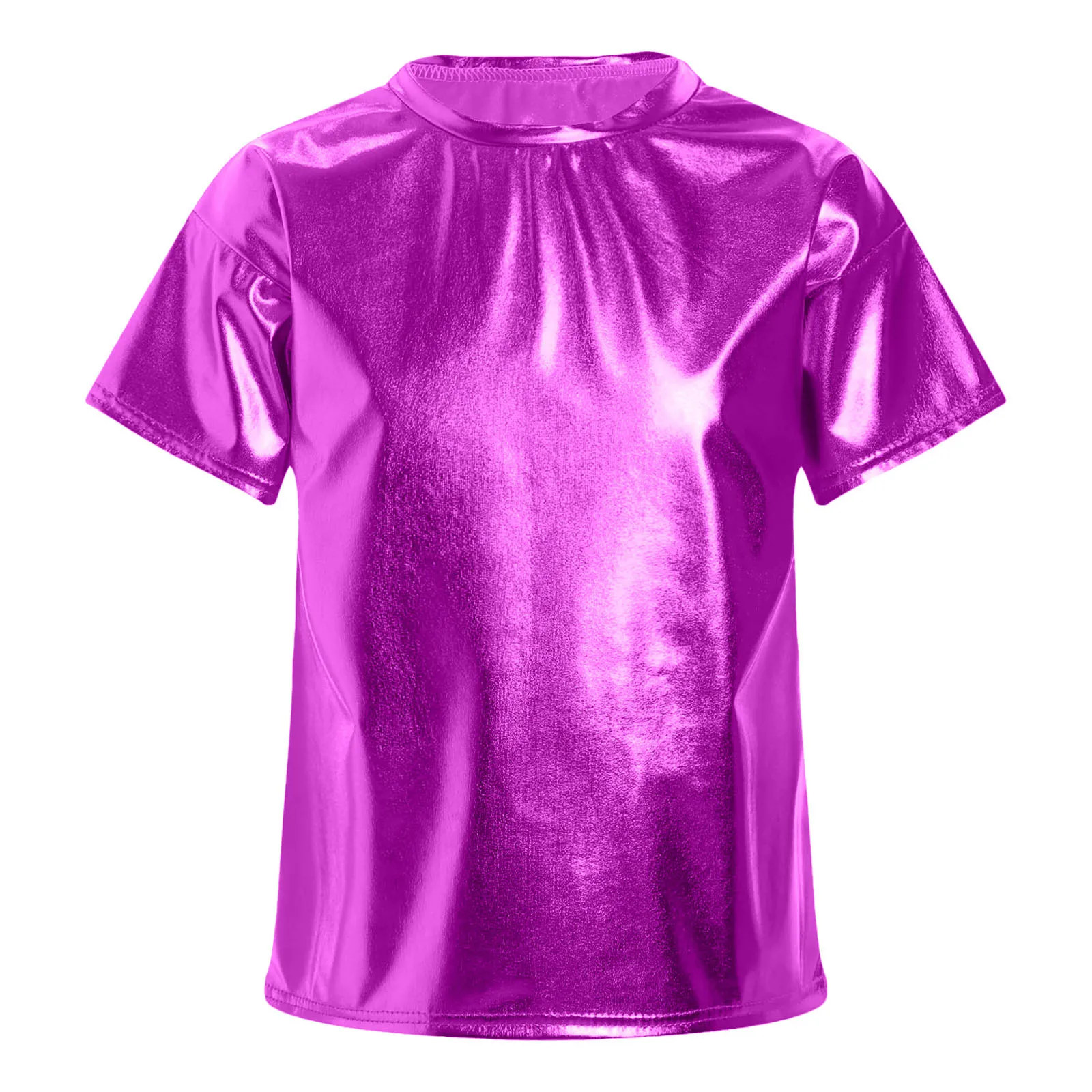 الفتيات الفتيان الهيب هوب 60s 70s ديسكو الزي تي شيرت + السراويل الاطفال الجاز ملابس الرقص الحديثة لامع الرقص أداء الحفلات زي #4