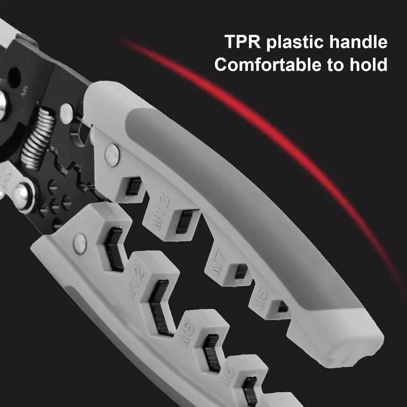 Crimpadora Pelacables multiusos, herramientas Pelacables de acero al manganeso, pelacables portátil, herramienta de prensado de cables