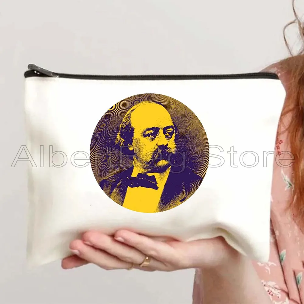 Madame Bovary Poster Gustave Flaubert Book Cover Art Books Lover Gift Canvas Cosmetic Makeup Toilet Bag Pencil Case Zipper Pouch
