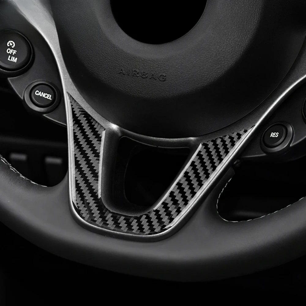 

Накладка на руль из карбона для Mercedes Smart 453 Fortwo Forfour 2016-2017-2018-2020-2024, наклейка на автомобиль