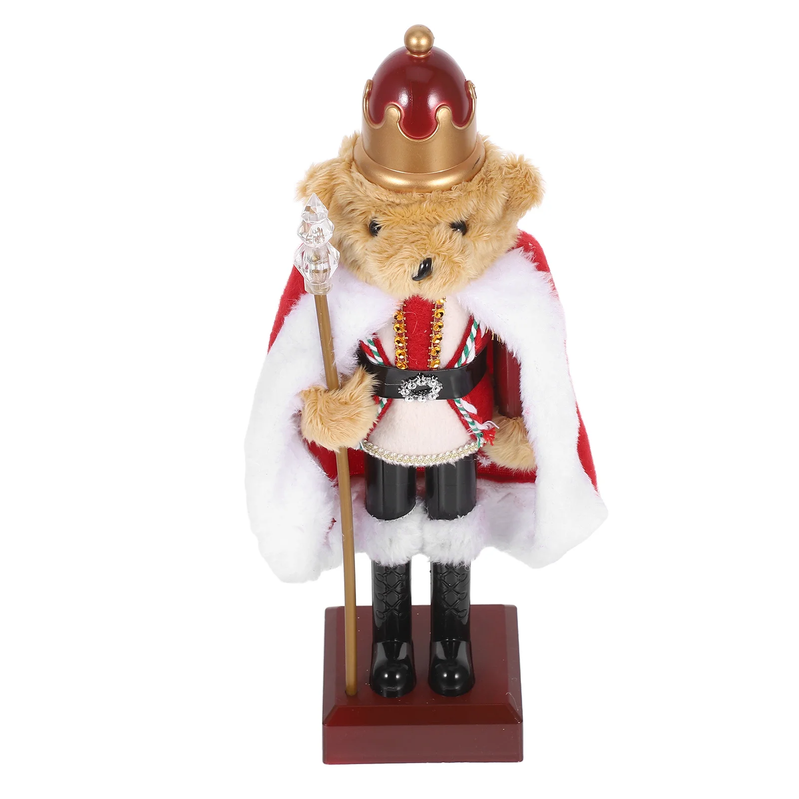 

Christmas Nutcracker Soldier Vibrant Red Green Plastic Holiday Decor Safe Desktop Tabletop Centerpiece Xmas Party Home
