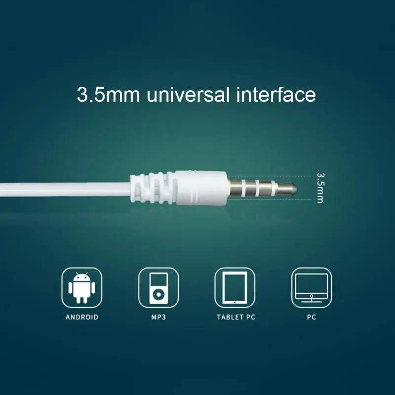 Fones de ouvido intra-auriculares de 3,5 mm brancos para Samsung Galaxy com fio e microfone Jack para telefones celulares inteligentes Volume ajustável