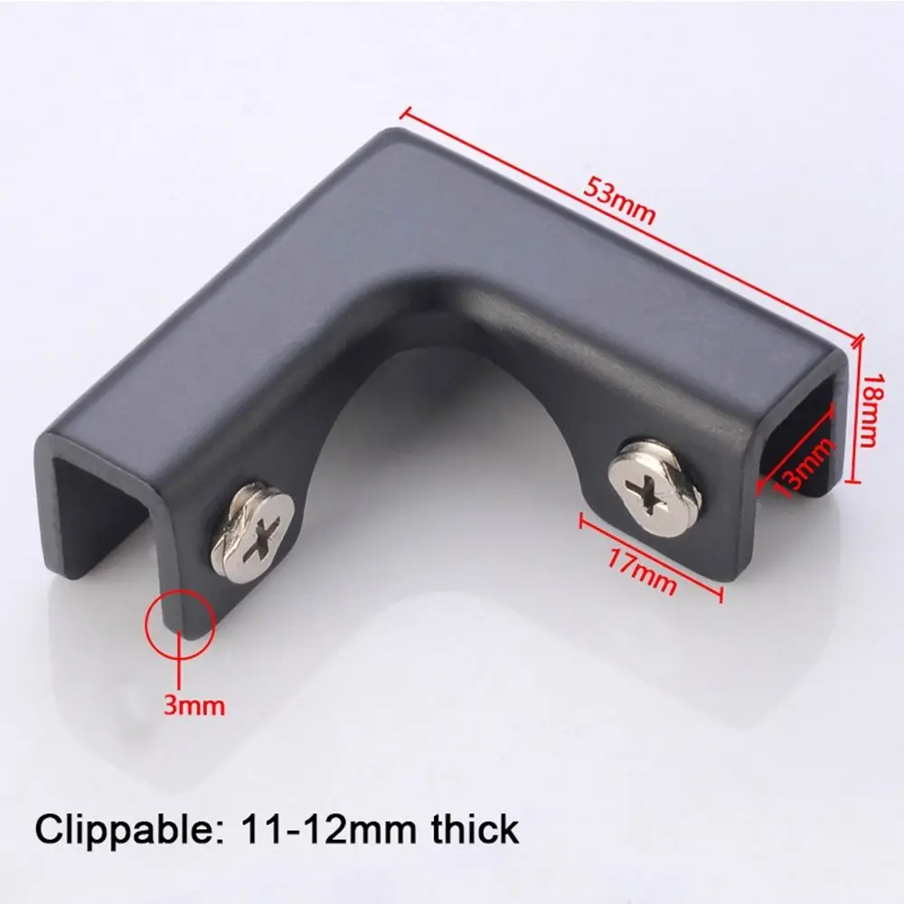 New Aluminum Alloy Angle Corner Code Reinforcement T-cross Glass Clip L-type Rustproof Fixing Clip Glass