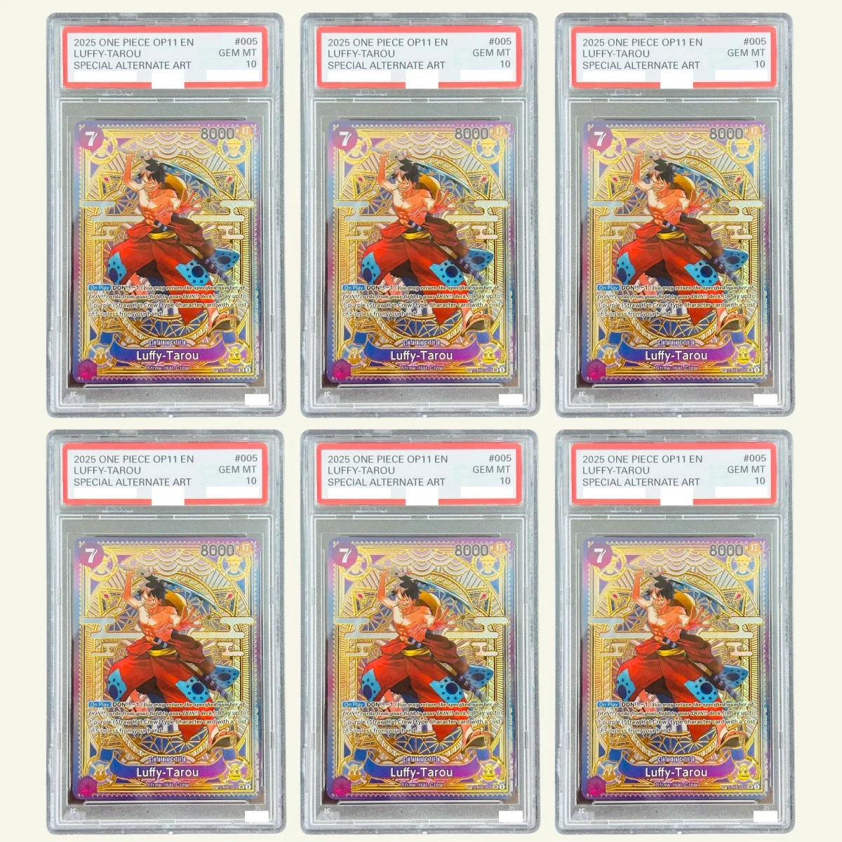 One Piece ST18-005 Luffy-Tarou English Holographic Texture DIY Cards Collectible Grade Classic Anime Game Collectible TCG Cards