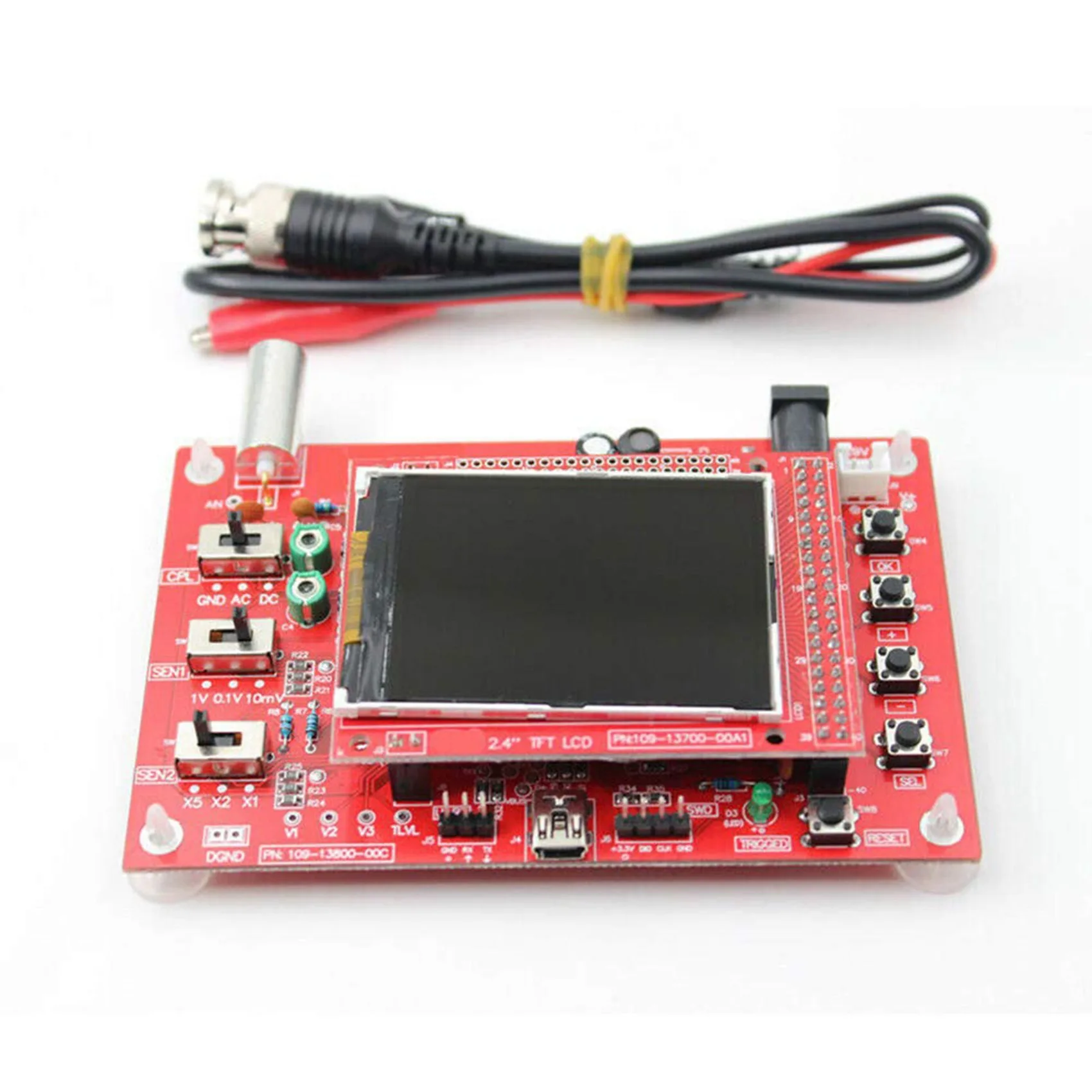 DSO138 Oscilloscope Digital TFT with Probe Alligator Test Clip for Arduino ARM Detection Development Board Assembled