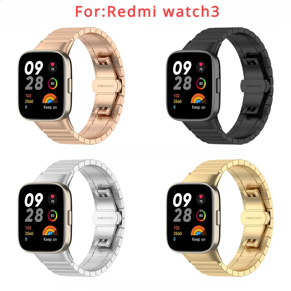 

Компактный металлический ремешок для Redmi Watch 3, браслет из нержавеющей стали, металлический ремешок для Redmi Watch 3, Сменные аксессуары для браслета