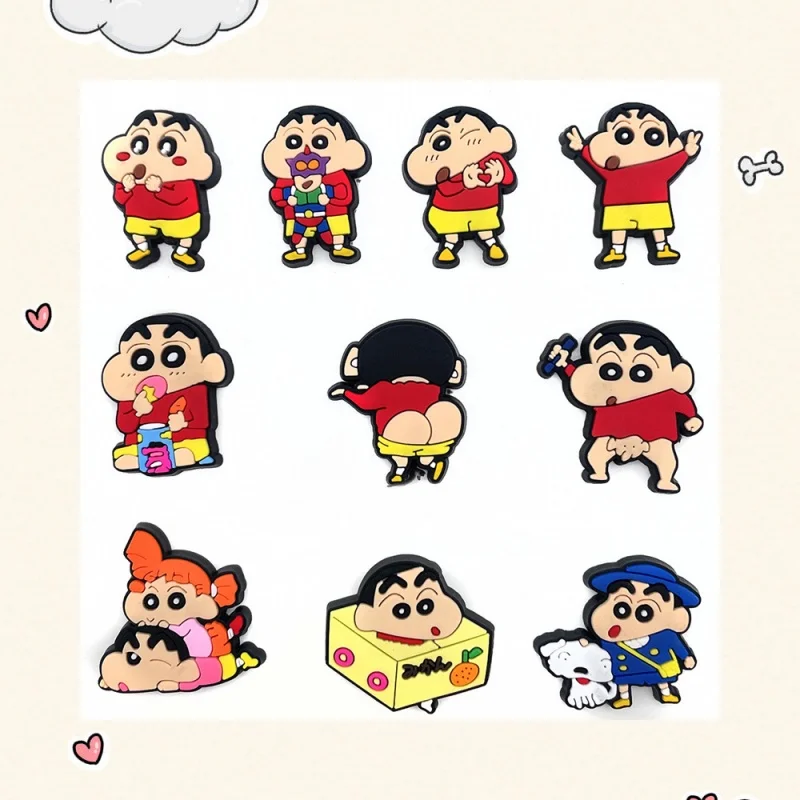 

10pcs Japanese anime series shoe Charms clogs Aceessories for Sandals pins Decorate girls kid Gifts Cartoon Shoe Accessories