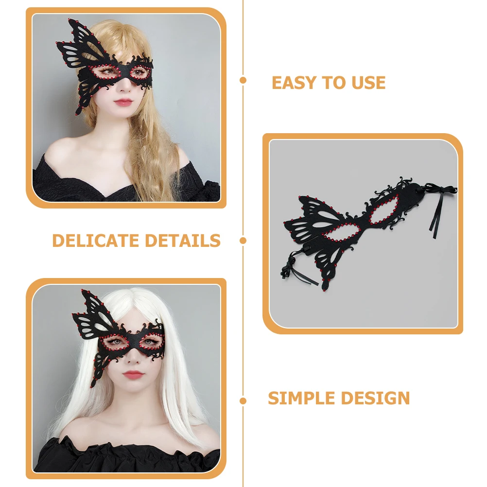 

Butterfly Mask Rhinestone Half Face Masquerade Masks Women Halloween Eye Mask Adjustable Strap Fancy Dress Carnival Luxury Prom
