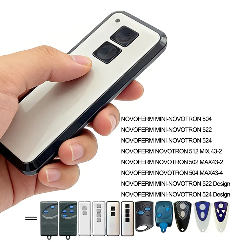 

NOVOFERM NOVOTRON 502 MAX43-2 504 MAX43-4 512 MIX 43-2 MTR43-2 MCHS43-2 Garage Door Remote Control 433.92MHz Rolling Code