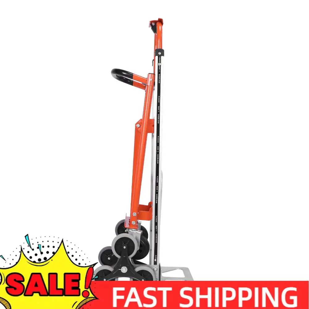 

Aluminum Alloy 3 in 1 Convertible Stair Climbing Cart with Wheels Multi-Purpose Sack Barrow Cart for Warehouse Shopping Airport