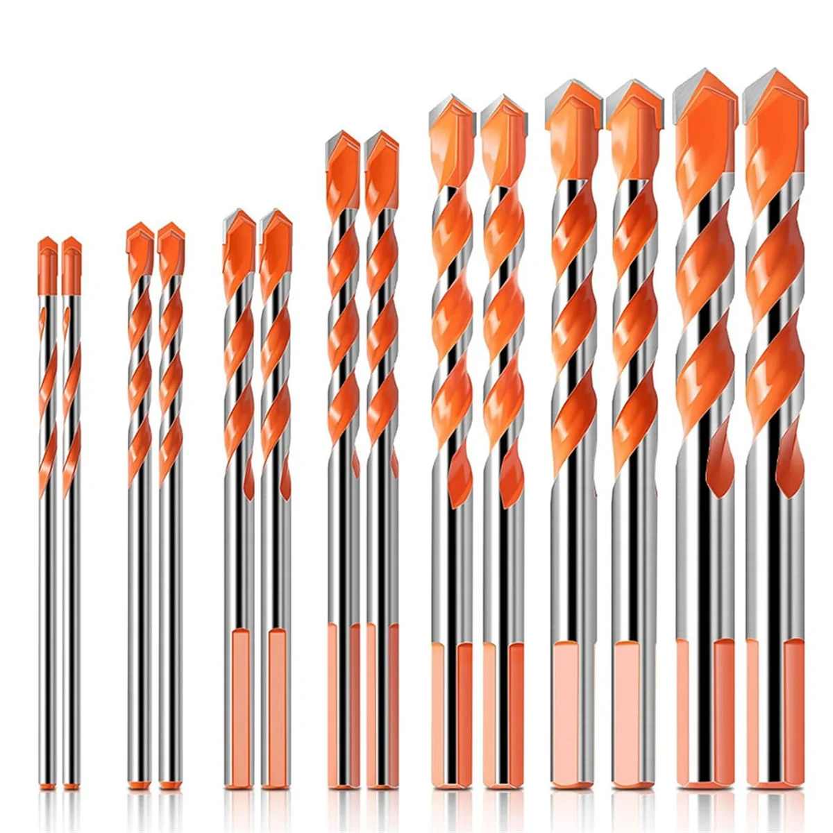 لقم الثقب AA25 Peachloft، مجموعة لقم الثقب الكربيد الجديدة 2025، طرف سبائك الصلب التنغستن Yg8 للزجاج والطوب والأسمنت وما إلى ذلك 14 قطعة