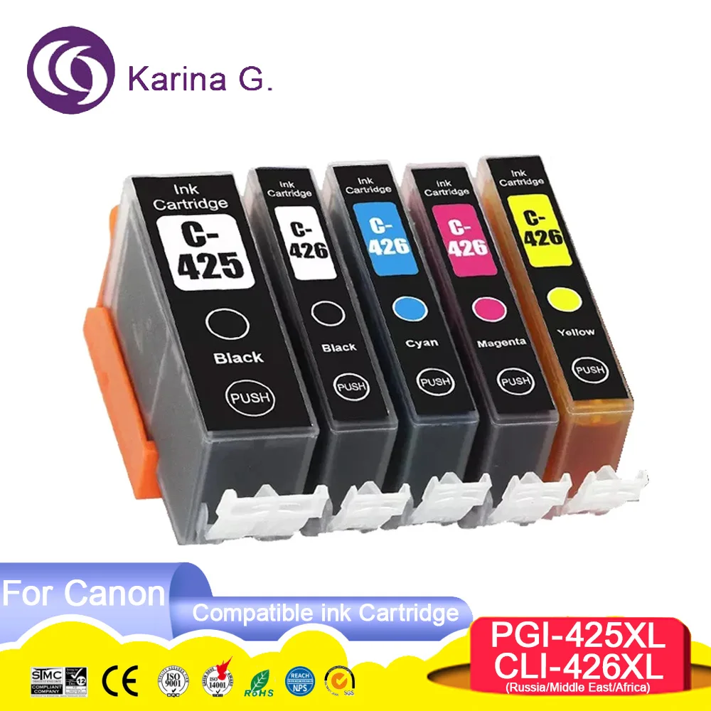 

Совместим с картриджем Canon PGI 425 CLI 426 PGI-425 PGI 425 для Canon PIXMA IP4840/IP4940/IX6540/MG5140/MG5240/MG5340