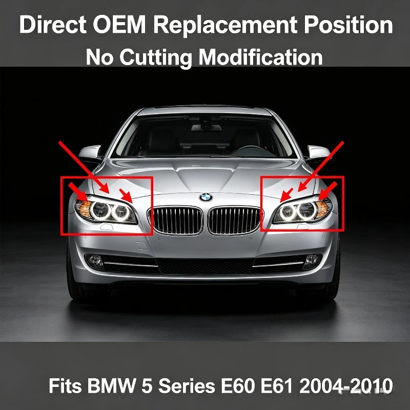 Moggic Headlight Lens Cover Replacement For 5 Series E60 E61 2004 2005 2006 2007 2008 2009 2010 520i 523i 525i 530i Left