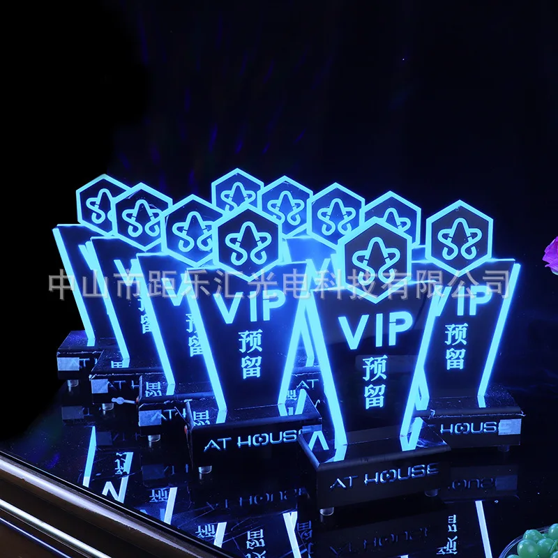 

LED Bar Light Reservation Card Bar VIP Reservation Seat Black Director VIP Table