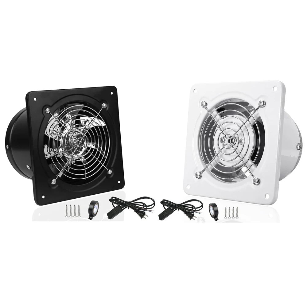 110v/220v exhaust fan, 4-inch window style bathroom exhaust fan, ventilation fan, black/white exhaust fan