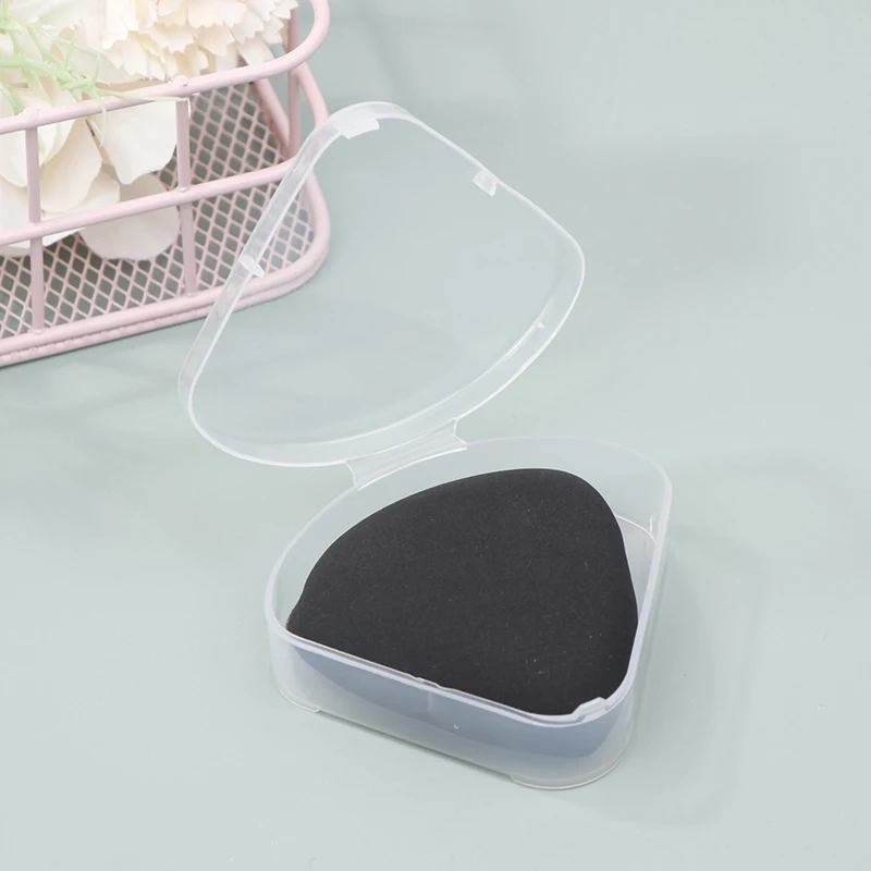 Triangle Make Up Sponge Powder Puff For Liquid Foundation Dry And Wet Cosmetic Puff Sponge Makeup Tools With Storage Box