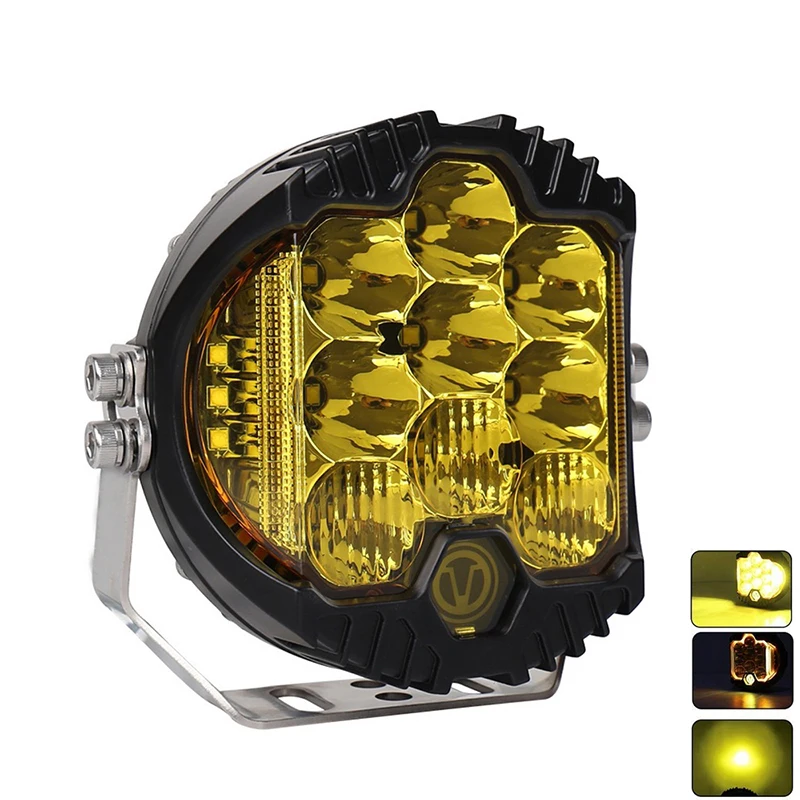 New design side shooter driving light car accessories spotlight white lens led work light for Jeep