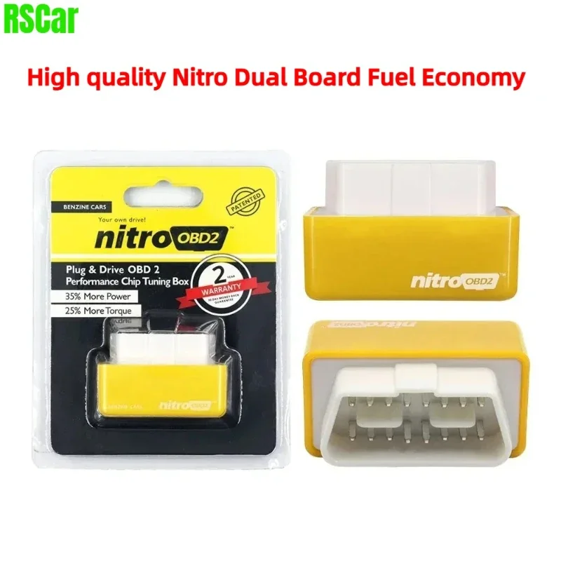Best Nitro Dual Board Fuel Economy Chip Tuning ECO OBD2 Plug and Drive  15% Fuel Save Eco OBD2 Chip Tuning Box Plug&Driver Tool