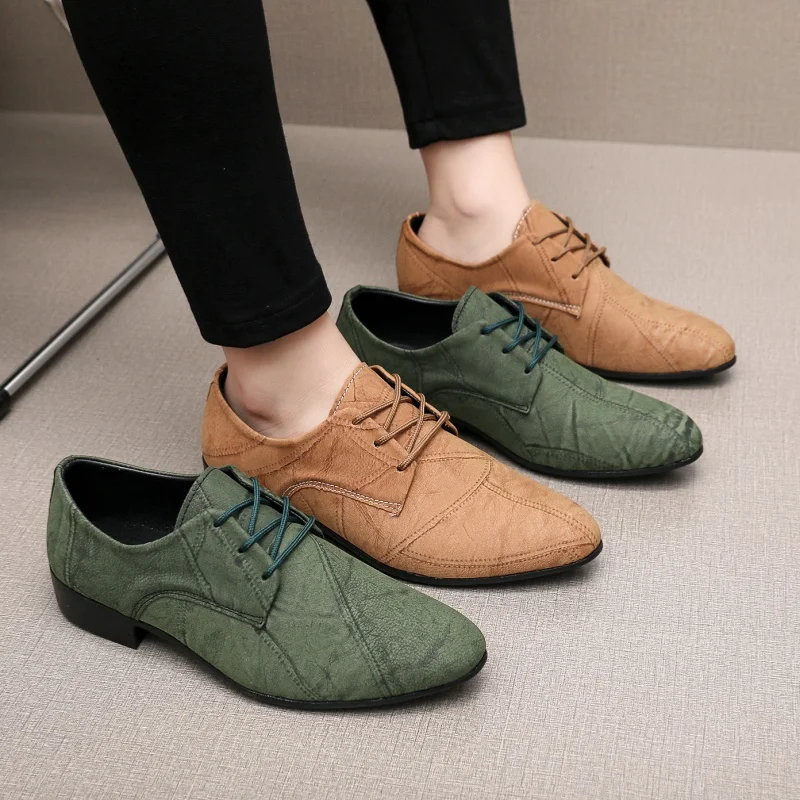 

Large Size 40-50 Men Business Formal Shoes Men Casual Lace-up Comfortable Stylish Elegant Office Leather Shoes Social Shoes