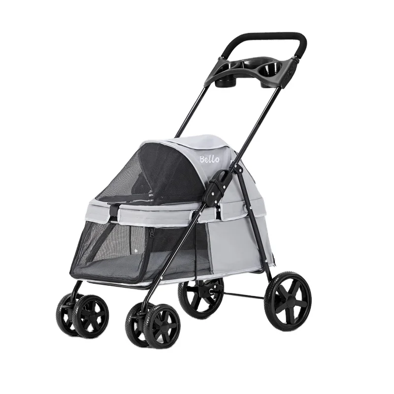 

High Quality Foldable Portable Dog Cart Outdoor Travel Pet Trolleys
