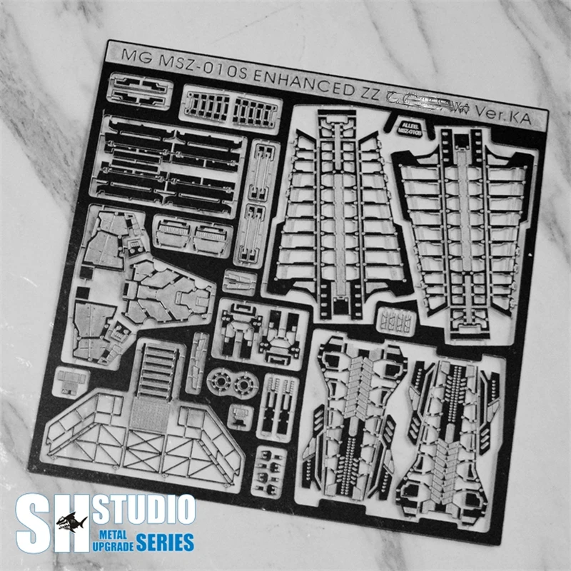 SH Studio Metal Etching Detail-up Parts For 1/100 MG ZZ Ver Ka Enhanced Pack Mobile Suit Modification Model Metal Accessories