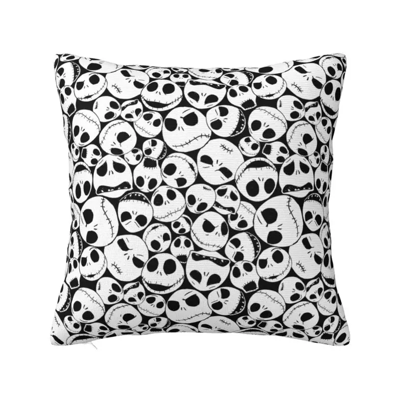 

Nightmare Before Christmas Jack Skullington Throw Pillow Cover Home Decor Halloween Movie Cushions Cover for Sofa Pillowcase