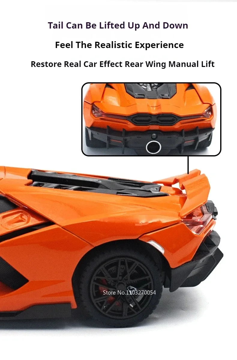 1:24 Bolide Revuelto Legierung Modell Diecast Auto Spielzeug Türen Geöffnet Sound Licht Zurückziehen Miniatur Fahrzeug Junge Erwachsene Geburtstag Geschenk – Detail 19