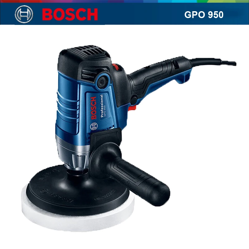 

Bosch GPO 950 Car Polisher 220V 950W 6 Gears 600-2100RPM Adjustable Speed Electric Polishing Machine Car Waxing Grinding Machine