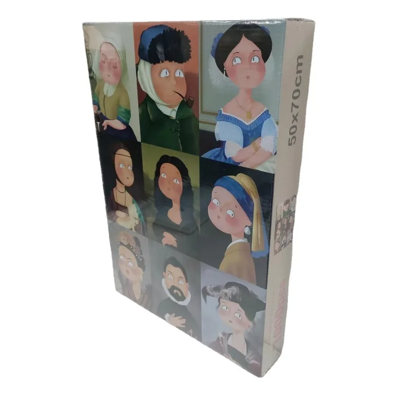 70*50cm Paper Jigsaw Puzzle 1000 Pieces Nine Masterpieces Box Large Cartoon High Difficulty Adult Stress Relief Educational Toys
