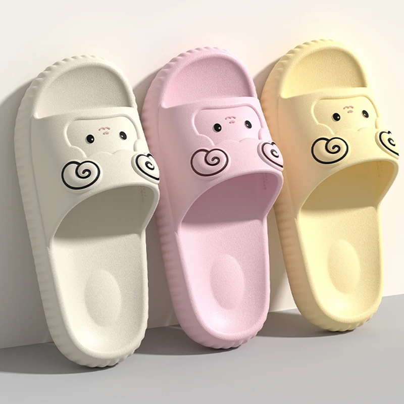 

Домашние тапочки-слайды с мультяшным ягненком для женщин, летние, нескользящие, на толстой платформе из ЭВА, милые, с мягкой подошвой, для пар, 2026