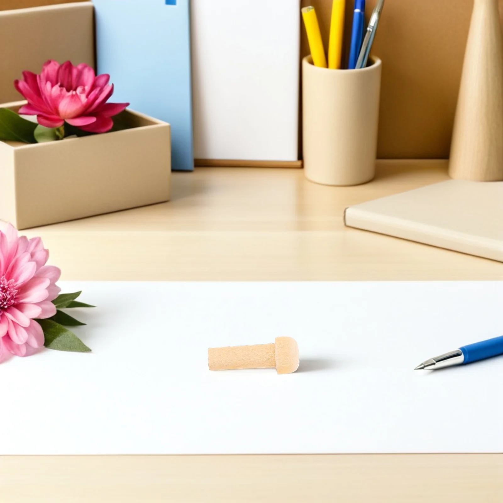 50 szt. Drewniane Grzybki Kołki Niedokończone Gładka Powierzchnia Łatwe do Malowania DIY Materiały Rzemieślnicze Dekoracje Domu Projekty Stolarskie 0,79x0,31