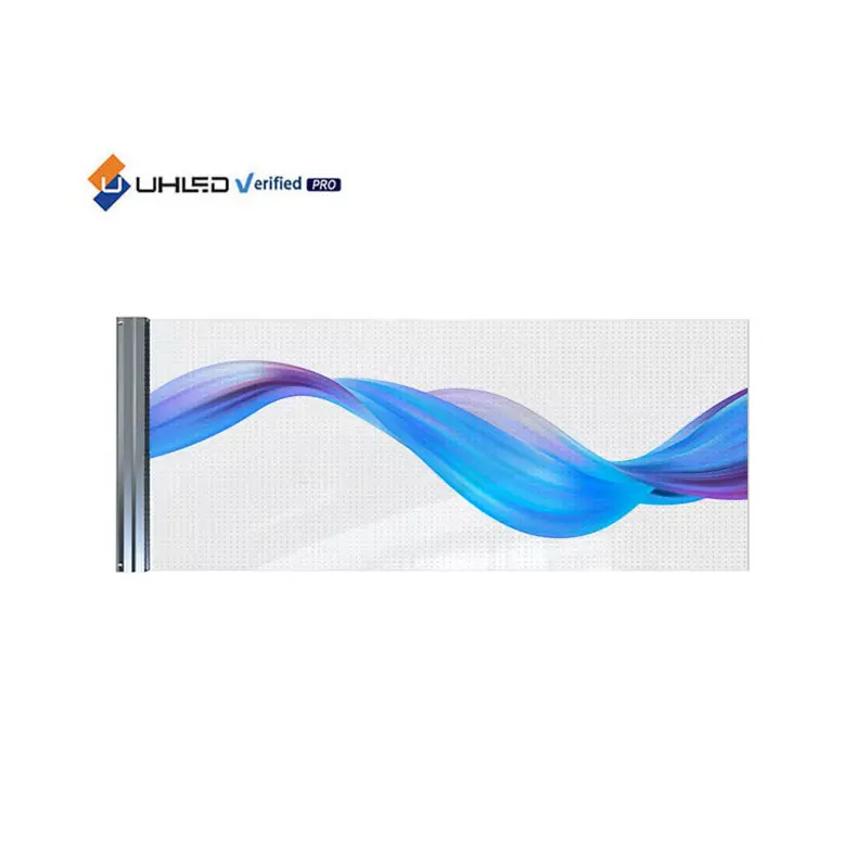 UHLED فيلم LED شفاف زجاج شفاف شاشة LED شاشة فيلم كريستال LED شاشة زجاجية شفافة