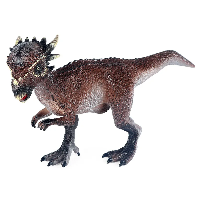 Children's Jurassic large soft rubber stylosaurus, swollen head dragon, sickle dragon, simulation animal model decoration