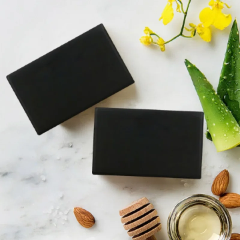 100g/Pcs African Black Soap Contains Shea Butter Oil Moisturizing Cleansing Soap Deep Cleansing Hydrates the Skin Enhances Skin