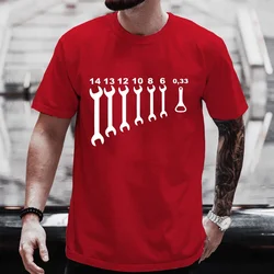 Men T-Shirts Vintage Screw Wrench Opener Mechanic Tops Car Fix Engineer Tee Short Sleeve Funny Graphic T Shirts Male Y2k Clothes