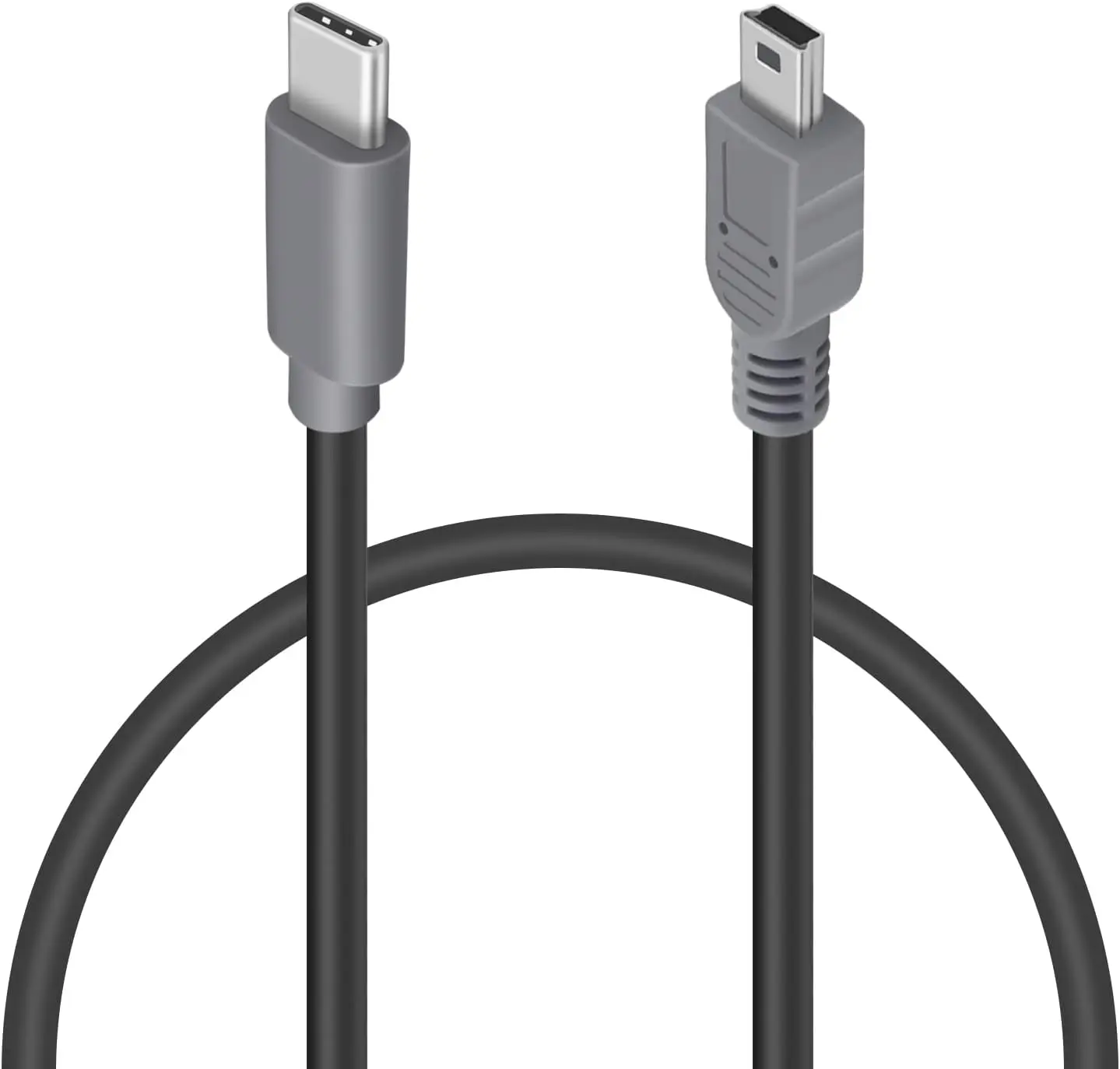 2Pcs USB C to Mini USB OTG Cable,USB C Male to Mini USB C Male On-The-go Data Convertor Adapter OTG Cable for MacBook
