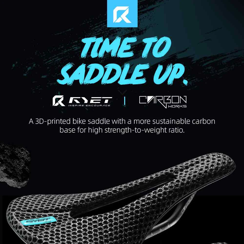 RYET 3D Gedruckt Carbon Fahrrad Sattel 140mm 143mm Superlight Road MTB Rennrad Sitz Sättel Kissen Radfahren sitzen Teile – Detail 1