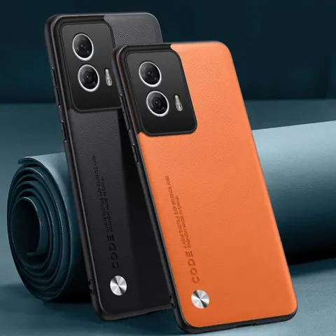 Funda de cuero PU de lujo para Motorola Moto G85 5G, funda trasera de silicona a prueba de golpes, funda de teléfono de protección completa para Motorola S50 Neo